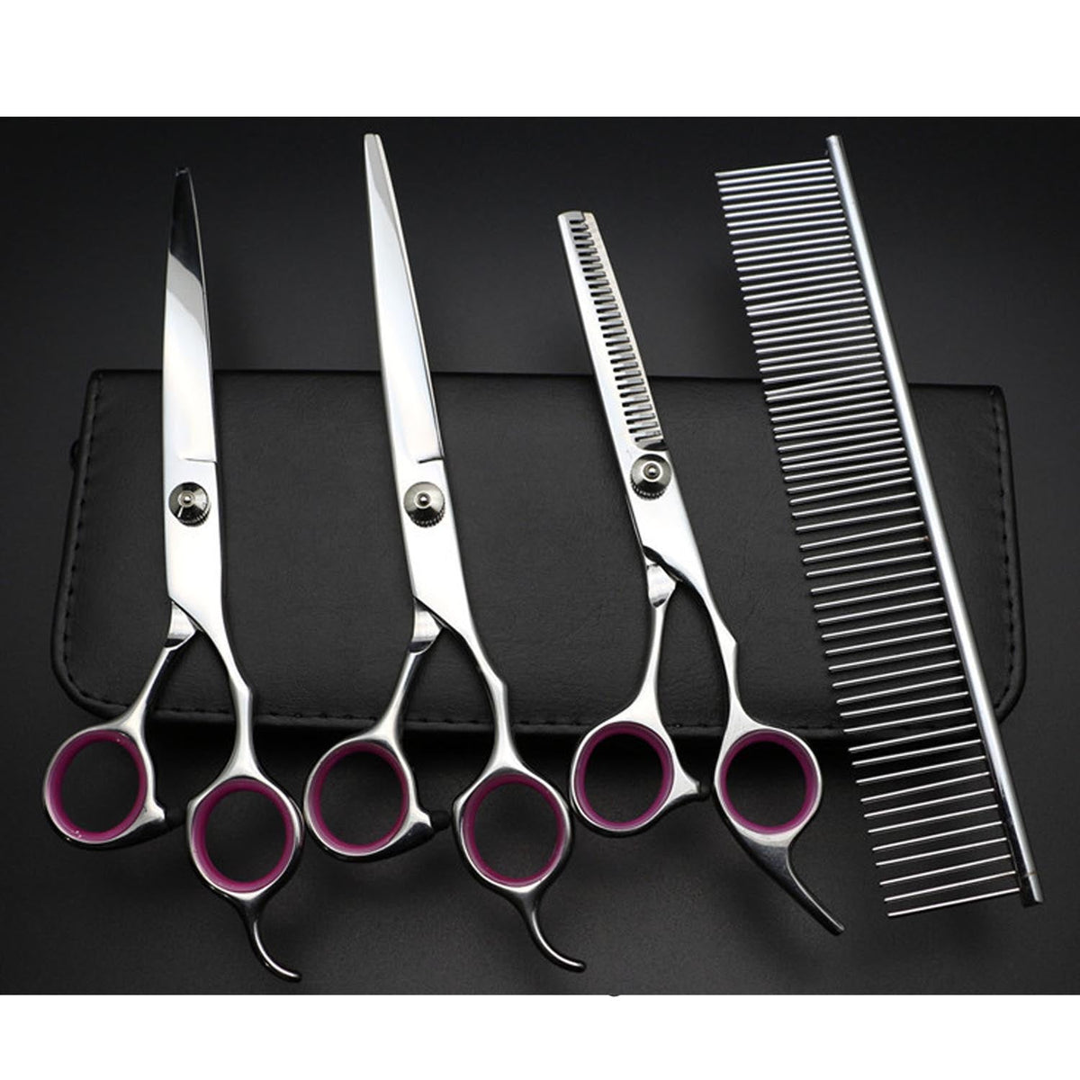 Pet Grooming Scissors Set for Even, Tangle-Free Coats