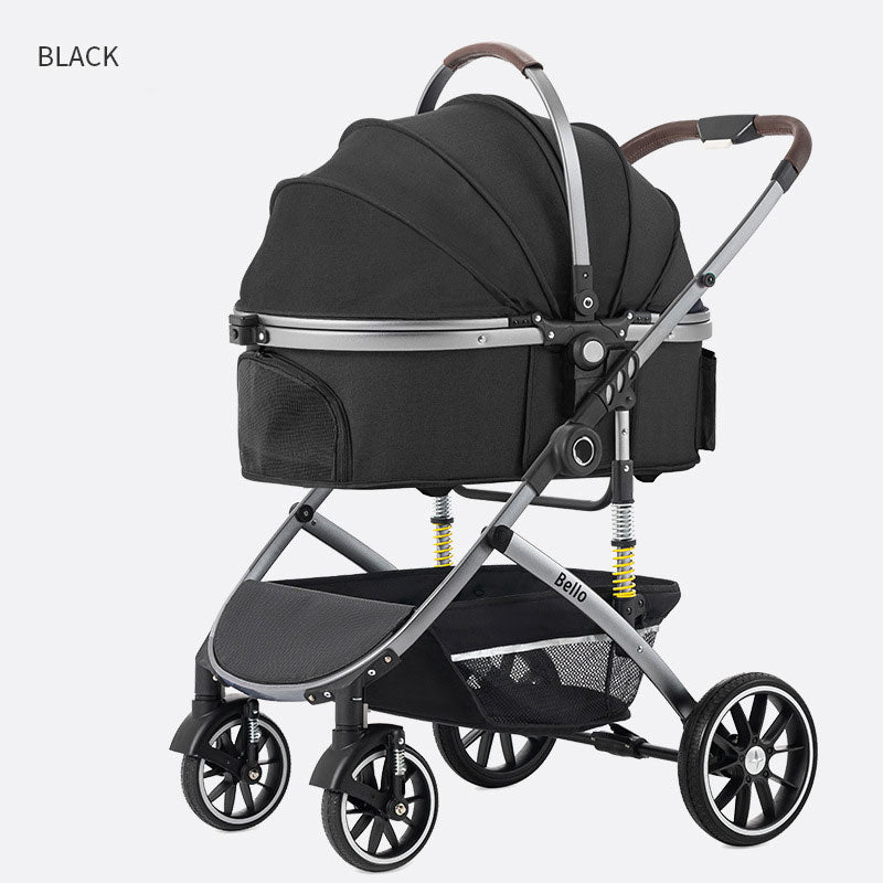 Pet Stroller With Detachable Nest for Easy Travel