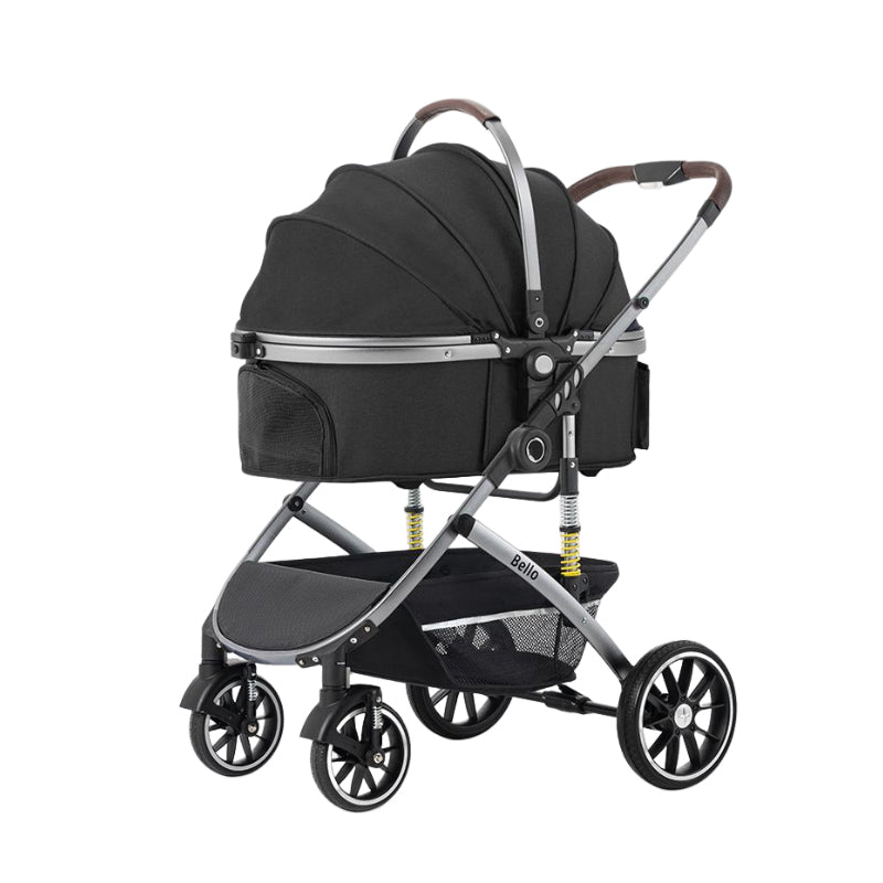 Pet Stroller With Detachable Nest for Easy Travel