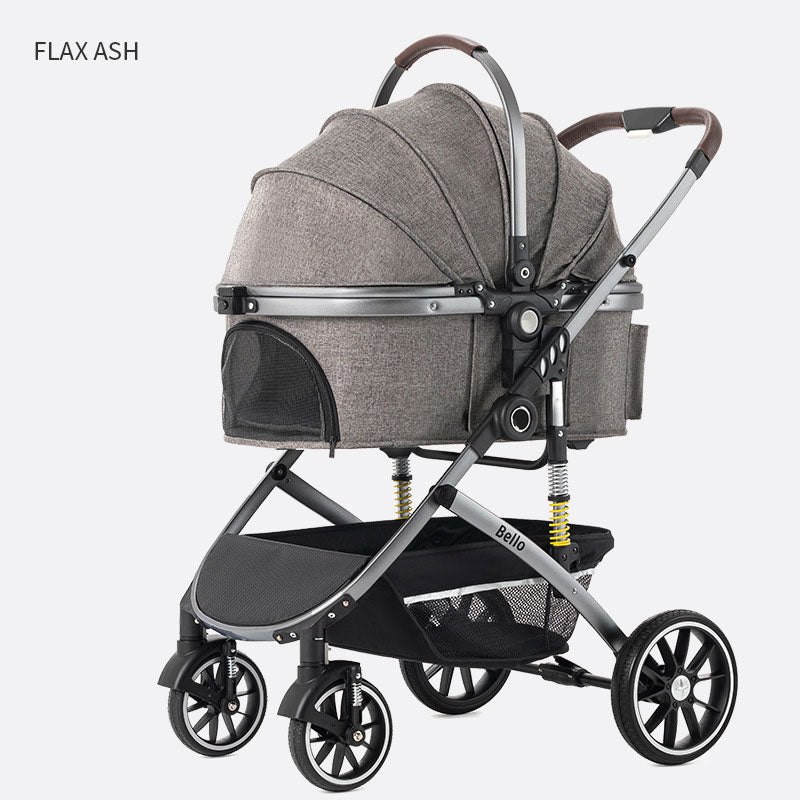 Pet Stroller With Detachable Nest for Easy Travel
