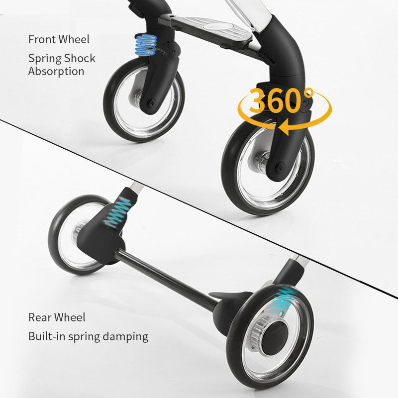 Pet Stroller & Detachable Carrier for Easier Travel