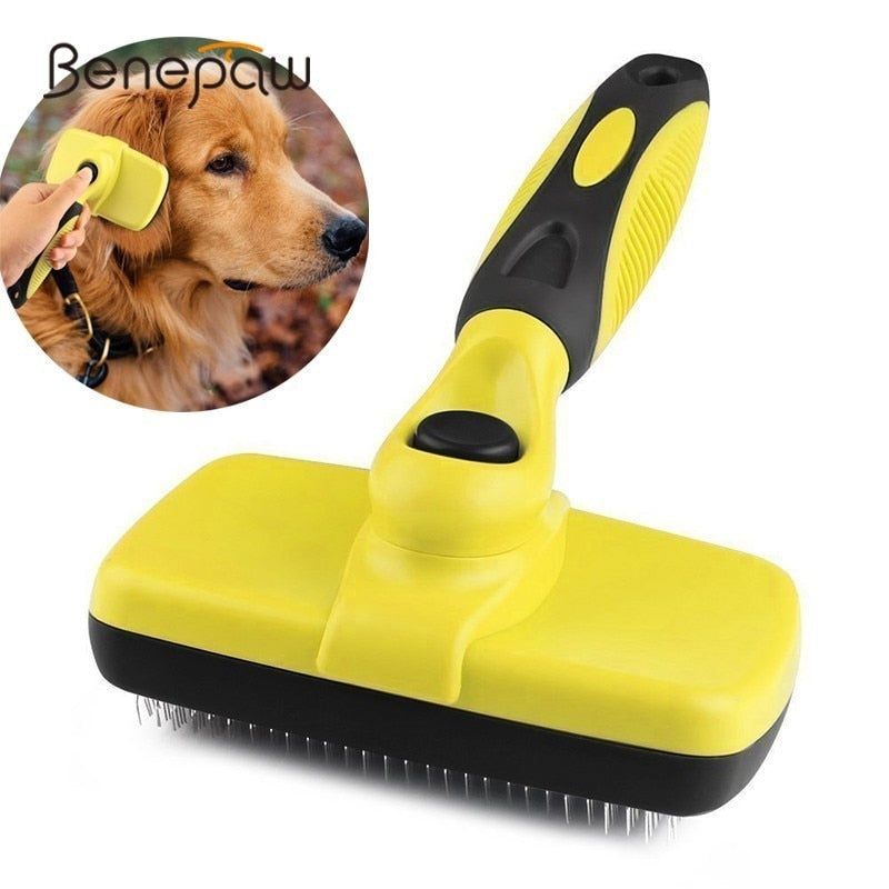 Self-Cleaning Dog Brush for Easy, Comfortable Grooming