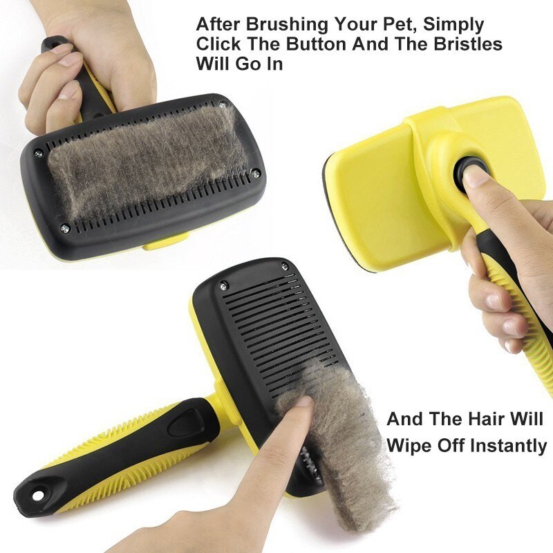 Self-Cleaning Dog Brush for Easy, Comfortable Grooming