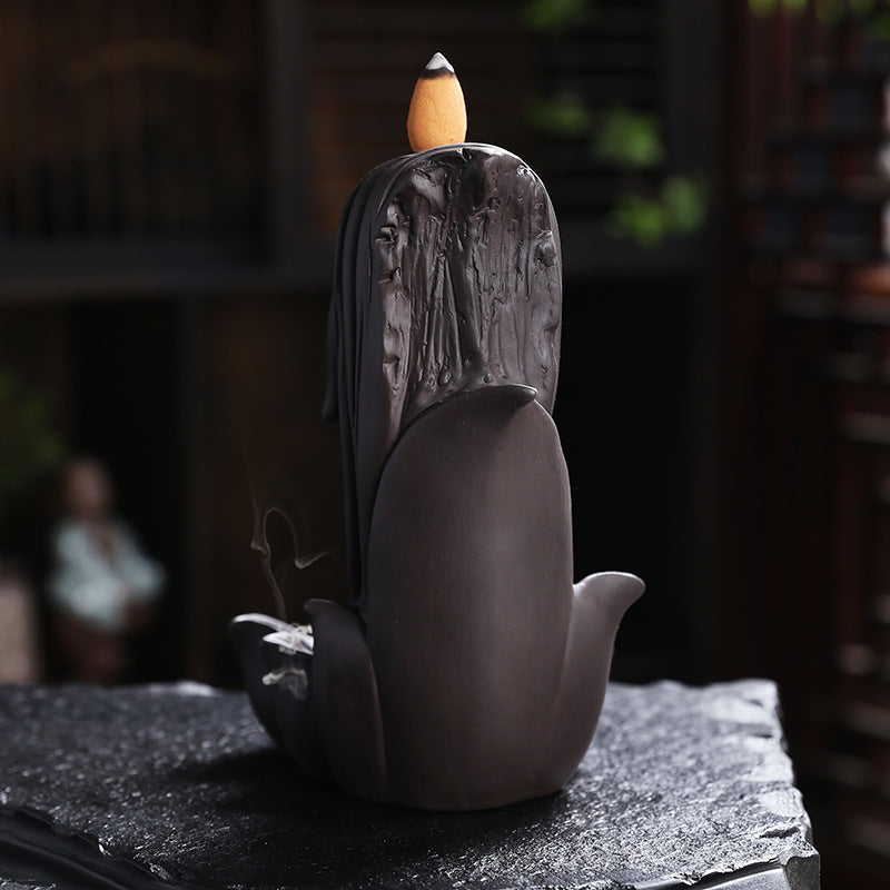Backflow Incense Burner for Calming Smoke Waterfalls