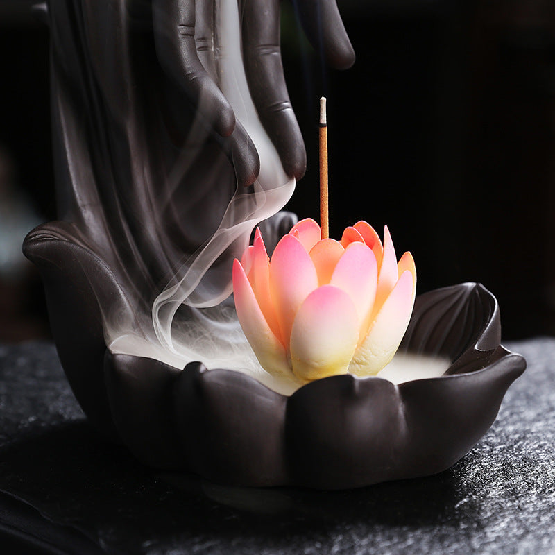 Backflow Incense Burner for Calming Smoke Waterfalls