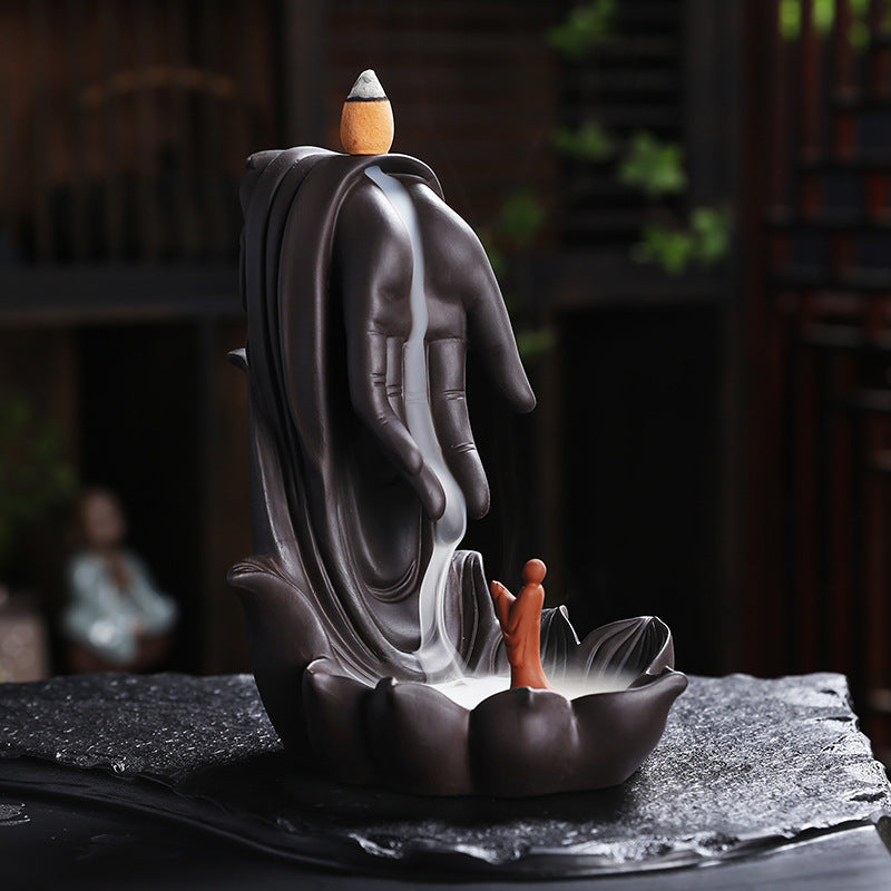 Backflow Incense Burner for Calming Smoke Waterfalls