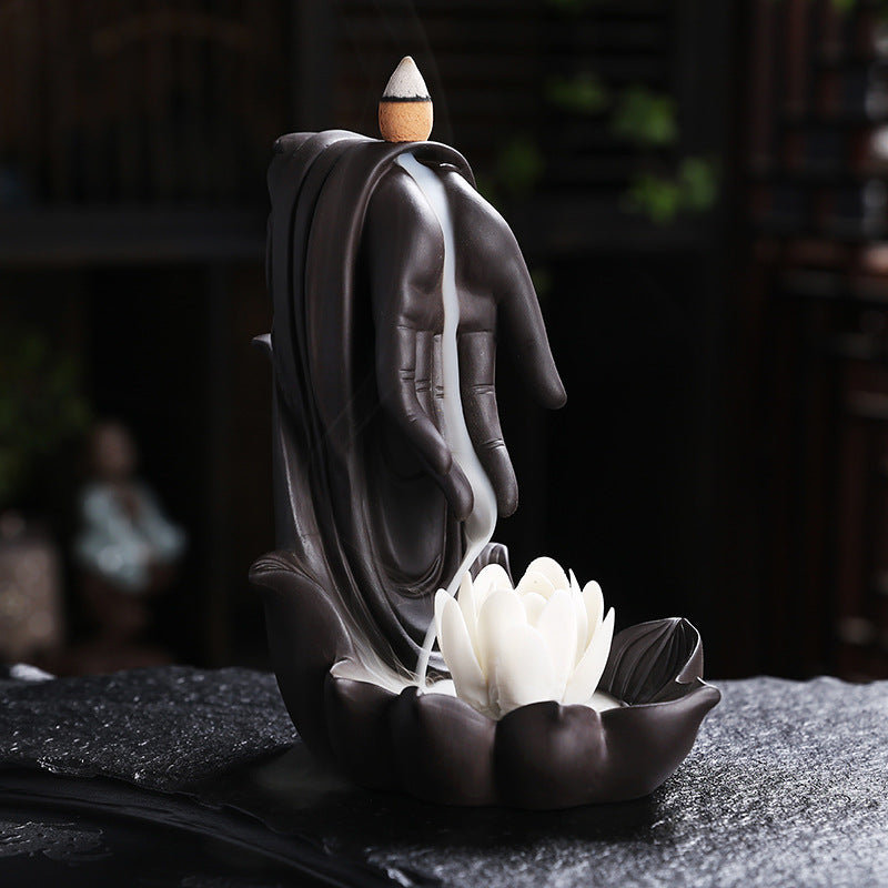 Backflow Incense Burner for Calming Smoke Waterfalls