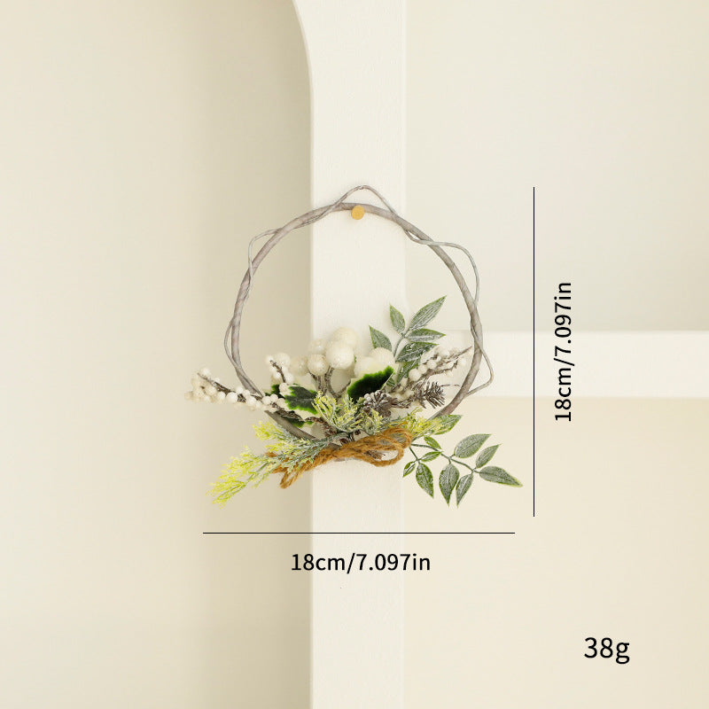 Artificial Christmas Wreath with Red Berries and Pine