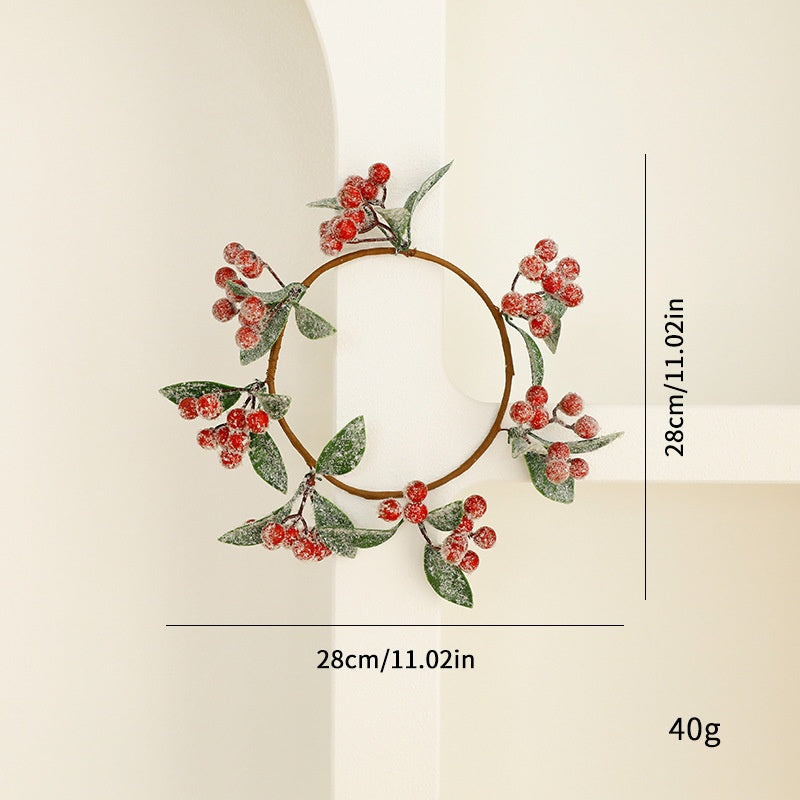 Artificial Christmas Wreath with Red Berries and Pine