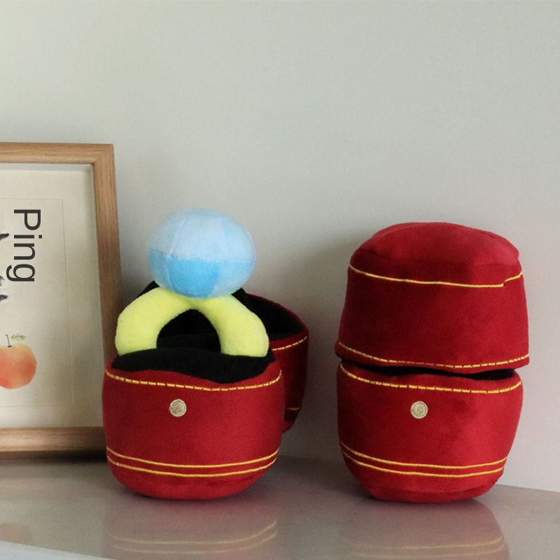 Big Diamond Plush Ring Set for Playful Doll Display
