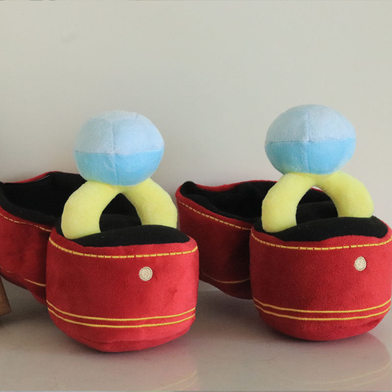 Big Diamond Plush Ring Set for Playful Doll Display