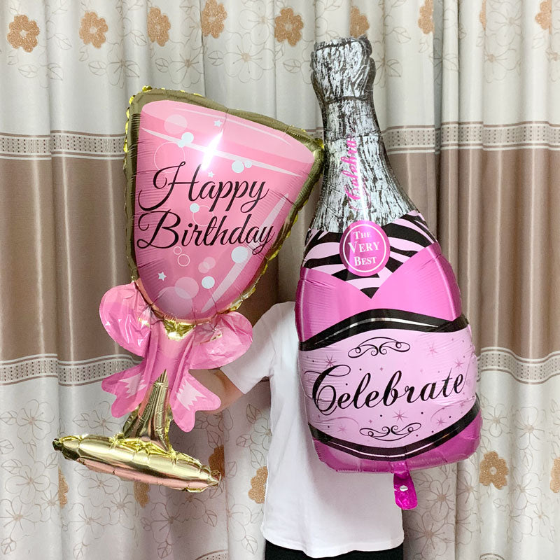 Jumbo Champagne Balloon Set for Party Centerpieces