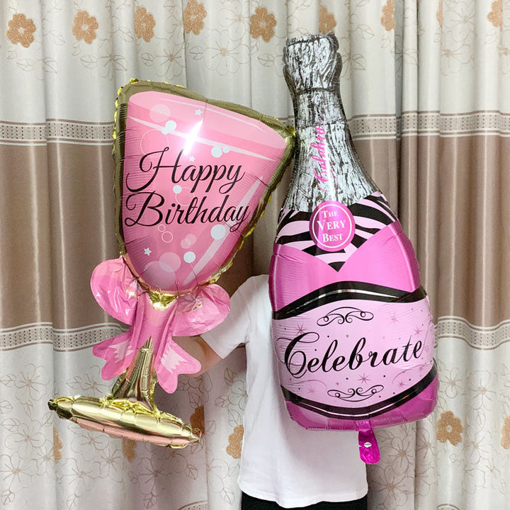 Jumbo Champagne Balloon Set for Party Centerpieces