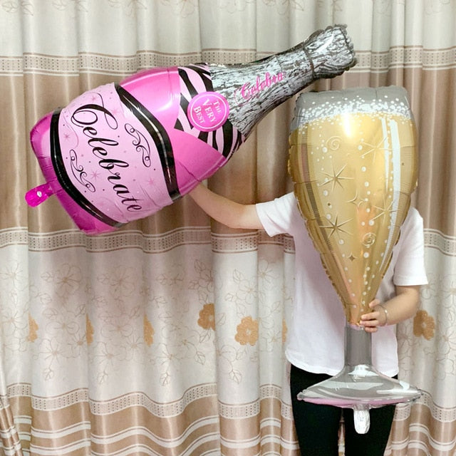 Jumbo Champagne Balloon Set for Party Centerpieces