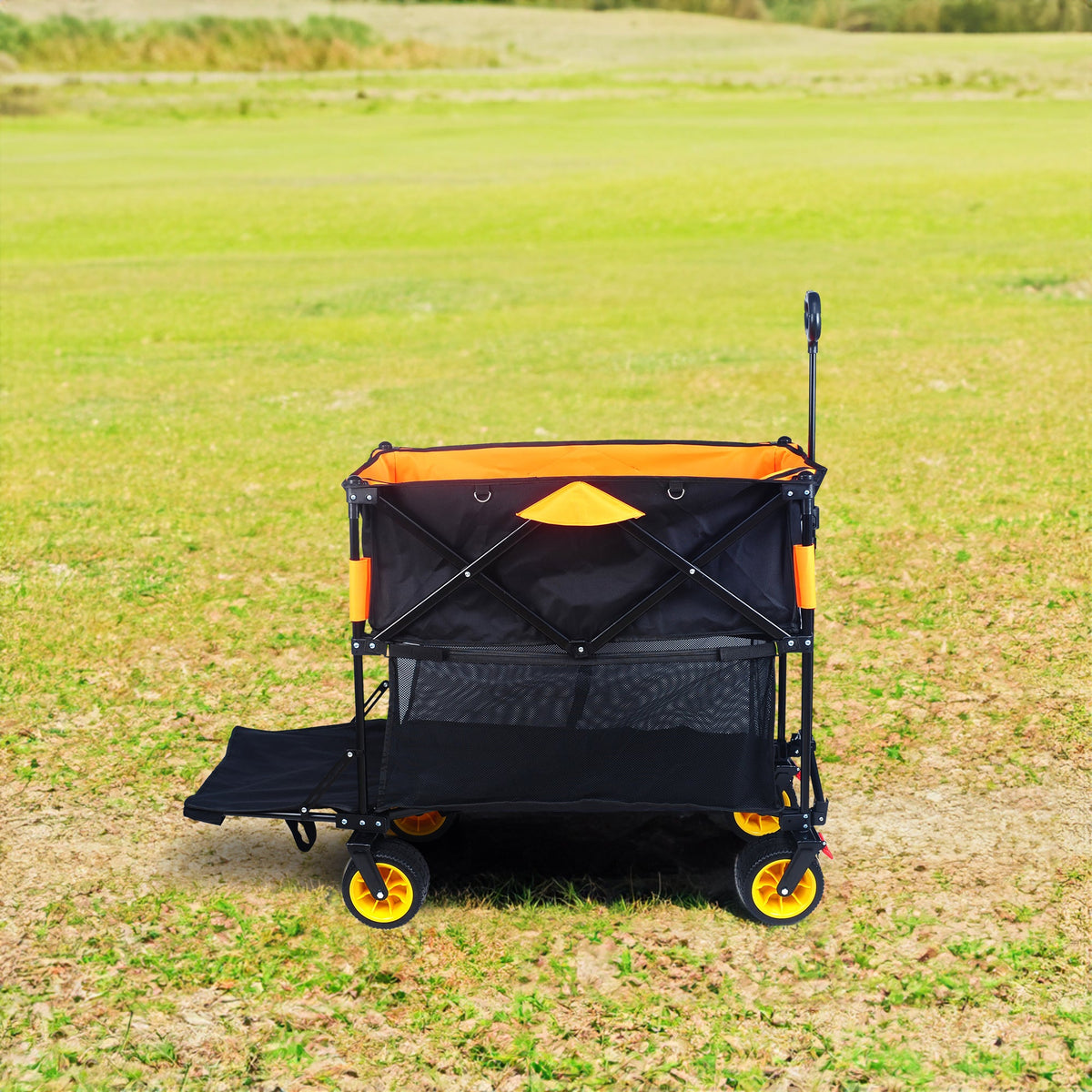 Folding Wagon Cart with All-Terrain Wheels & Extender