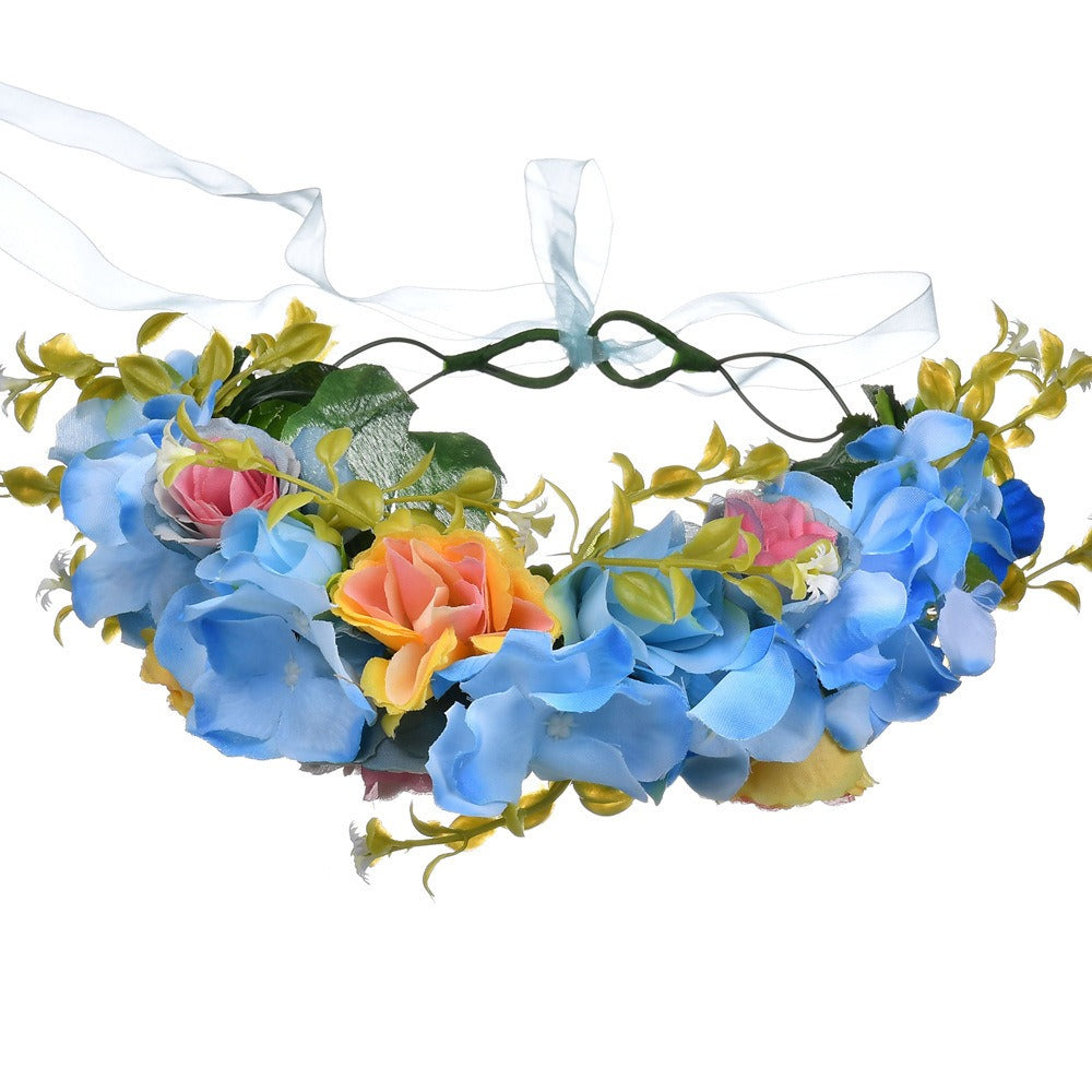 Boho Rose Flower Crown Headband for Bridal & Festival