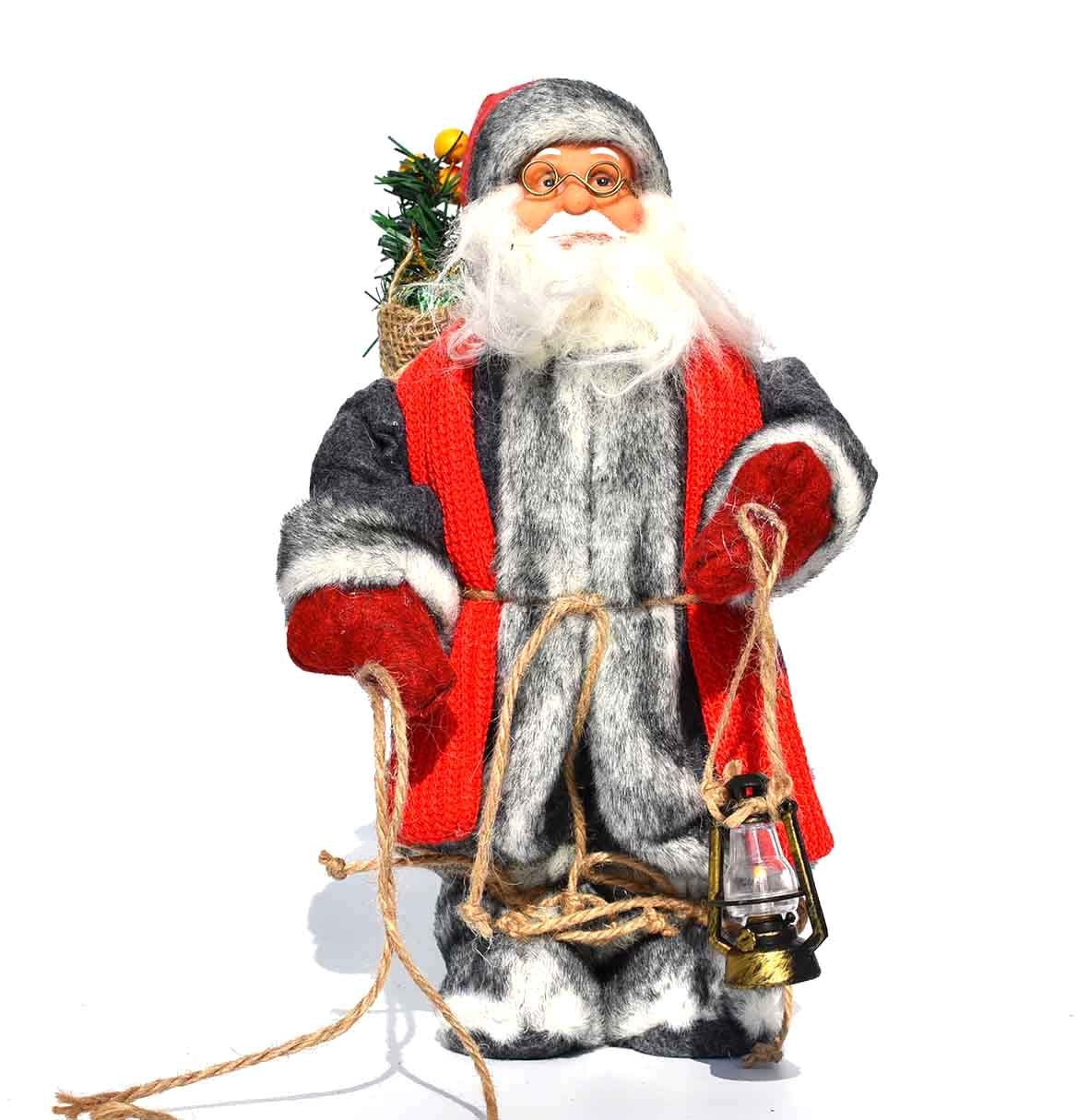 Christmas Santa Figurine – Festive Mantel Display Decor