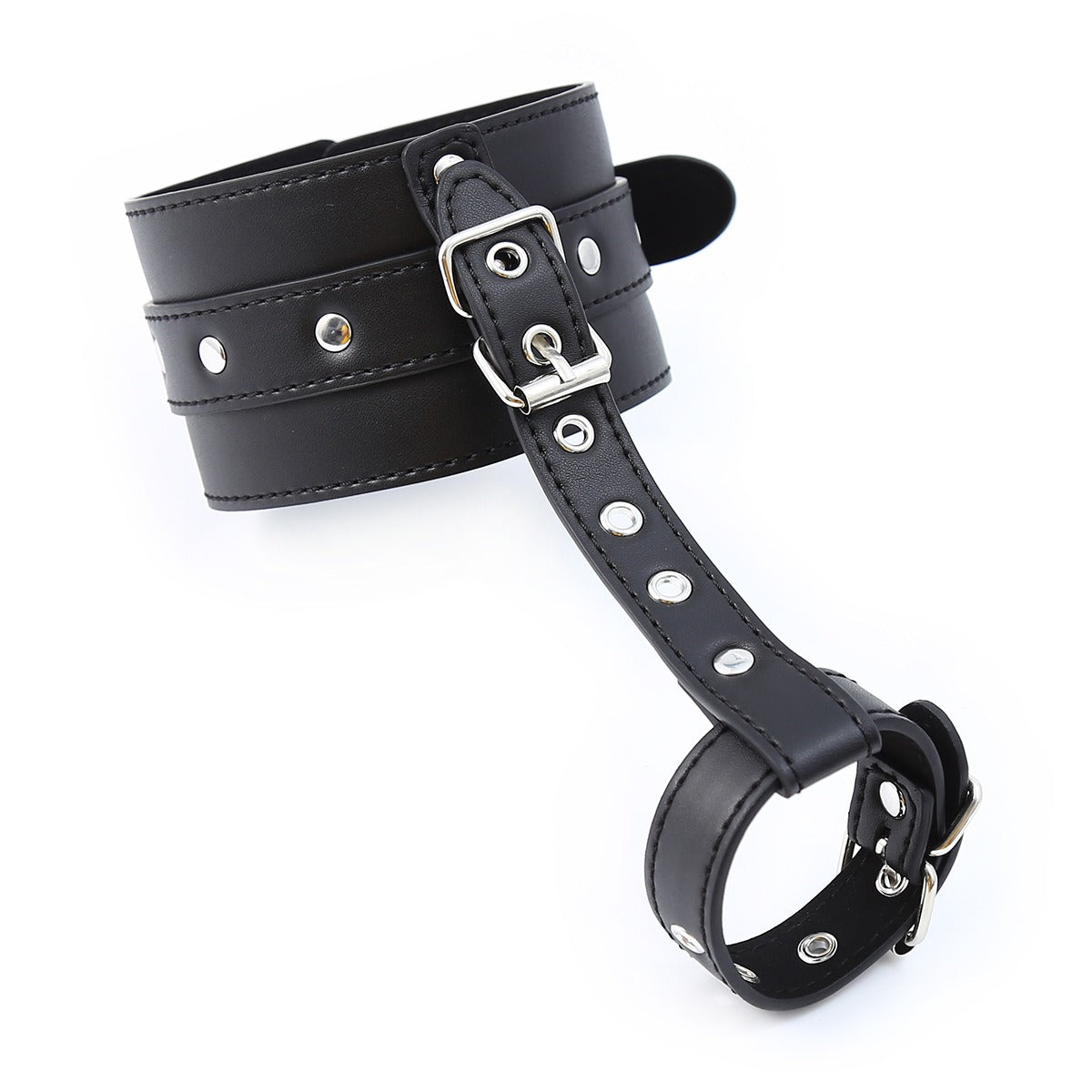 Adjustable Leather Hand and Foot Restraint Set for BDSM
