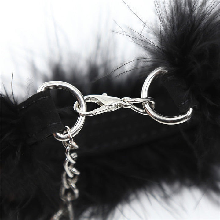 Feather Handcuffs for Playful Costume Restraint Gear