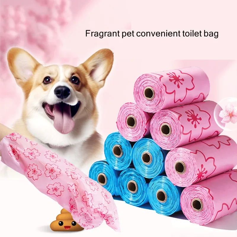 Dog Poop Bags with Dispenser for Easy Walk Cleanup