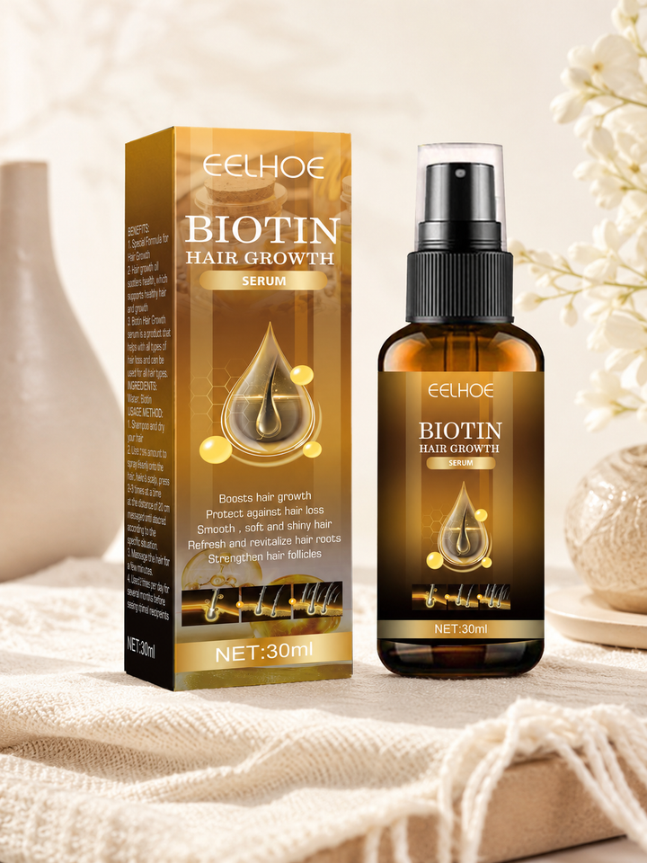 Biotin Hair Growth Serum — Stop Hair Loss, Visible Density