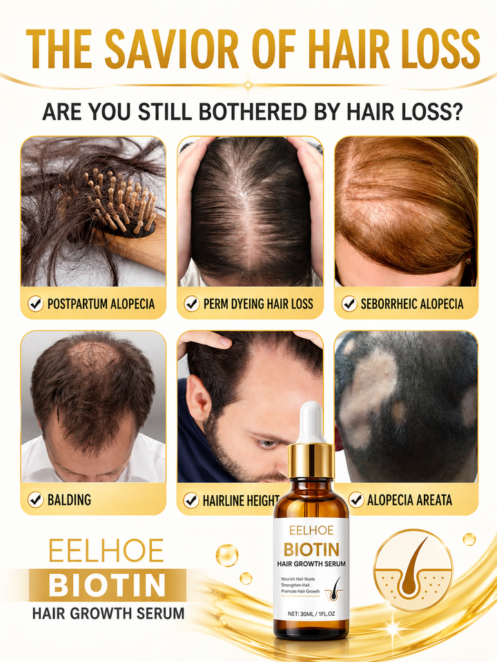 Biotin Hair Growth Serum — Stop Hair Loss, Visible Density