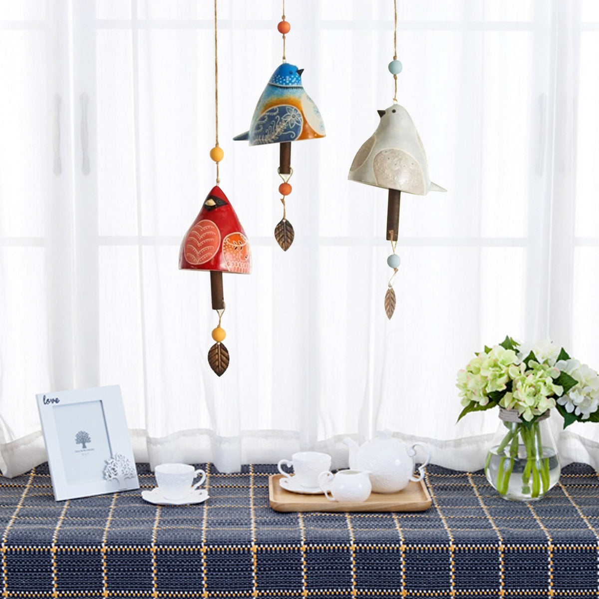 Bird Song Wind Chime for Colorful Garden & Window Decor