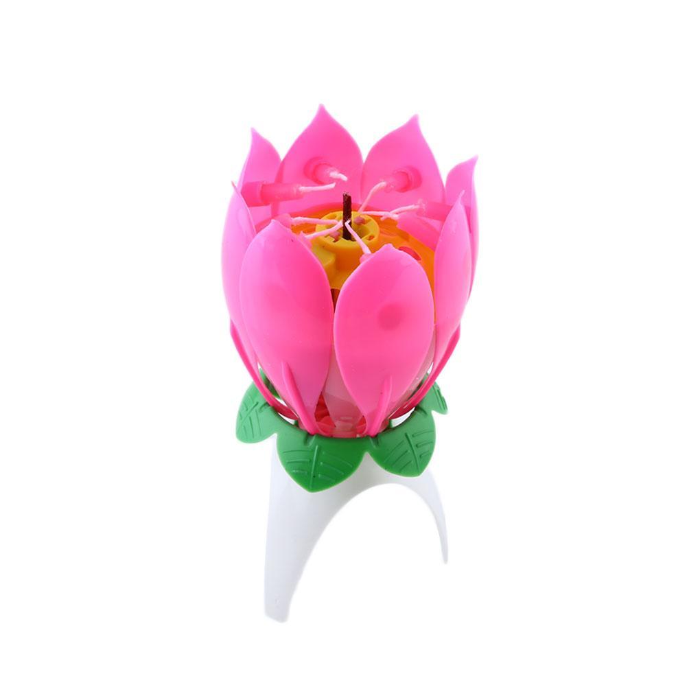 Musical Lotus Flower Birthday Candle With Surprise Bloom