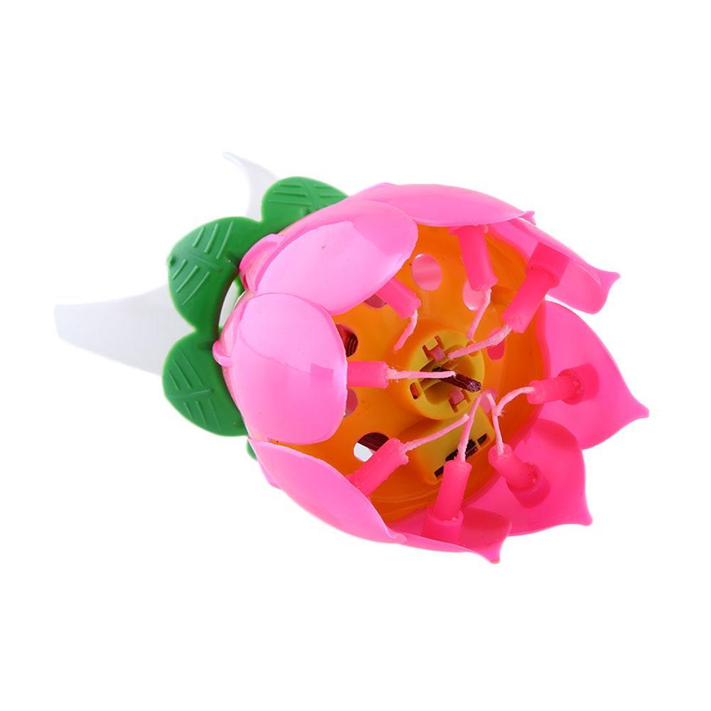 Musical Lotus Flower Birthday Candle With Surprise Bloom