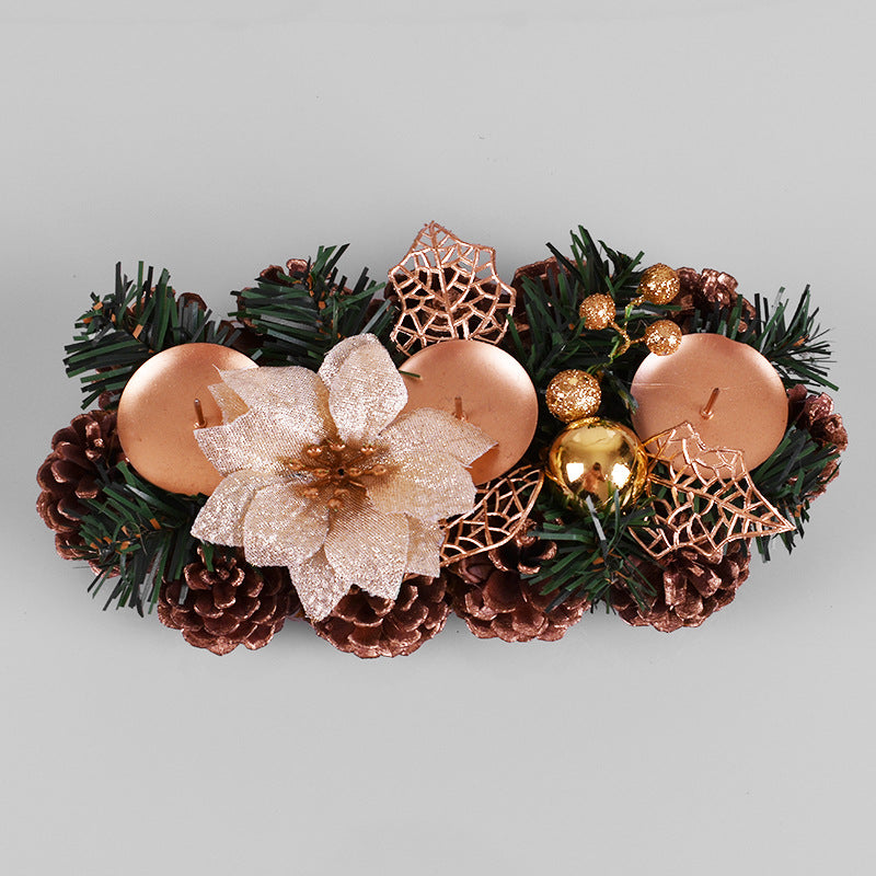Christmas Pinecone Centerpiece With Candle Holders