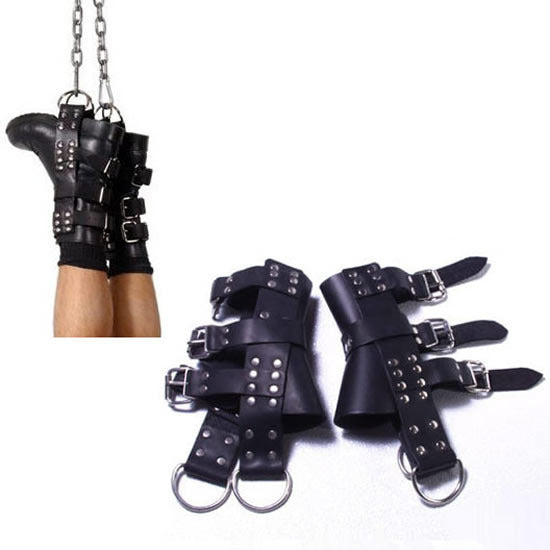 Black Suspension Restraints for Adjustable BDSM Play
