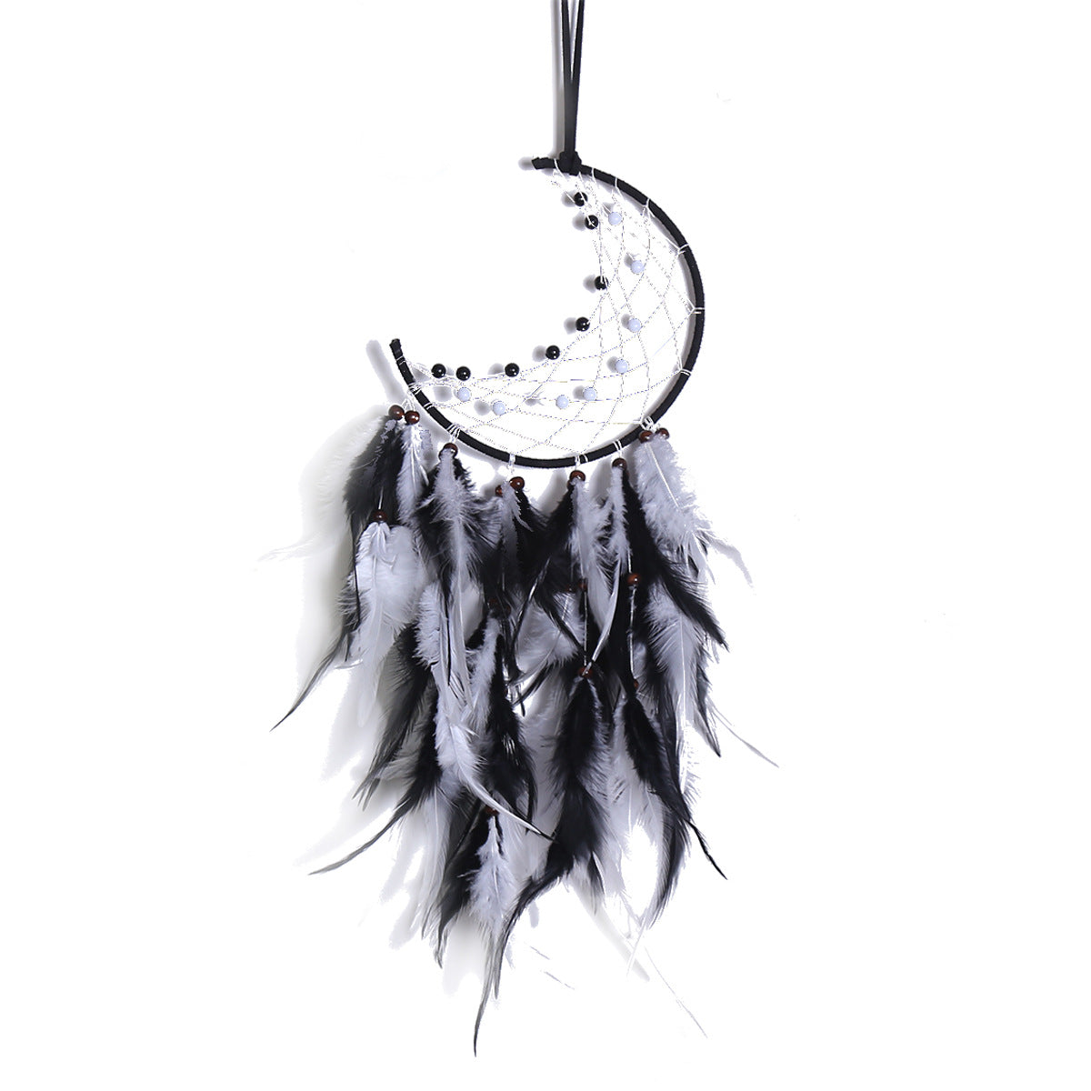 Moon Dream Catcher Wall Hanging for Boho Bedroom Decor