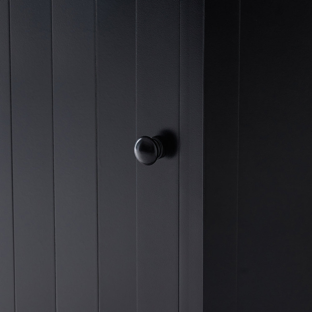 Black Corner Bathroom Cabinet with Adjustable Shelf