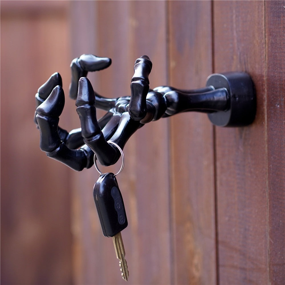 Black Ghost Hand Wall Hook for Gothic Key Storage