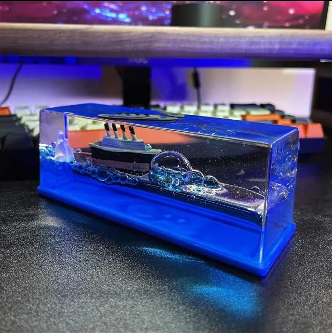 Floating Pirate Ship Desk Ornament for Calm Moments