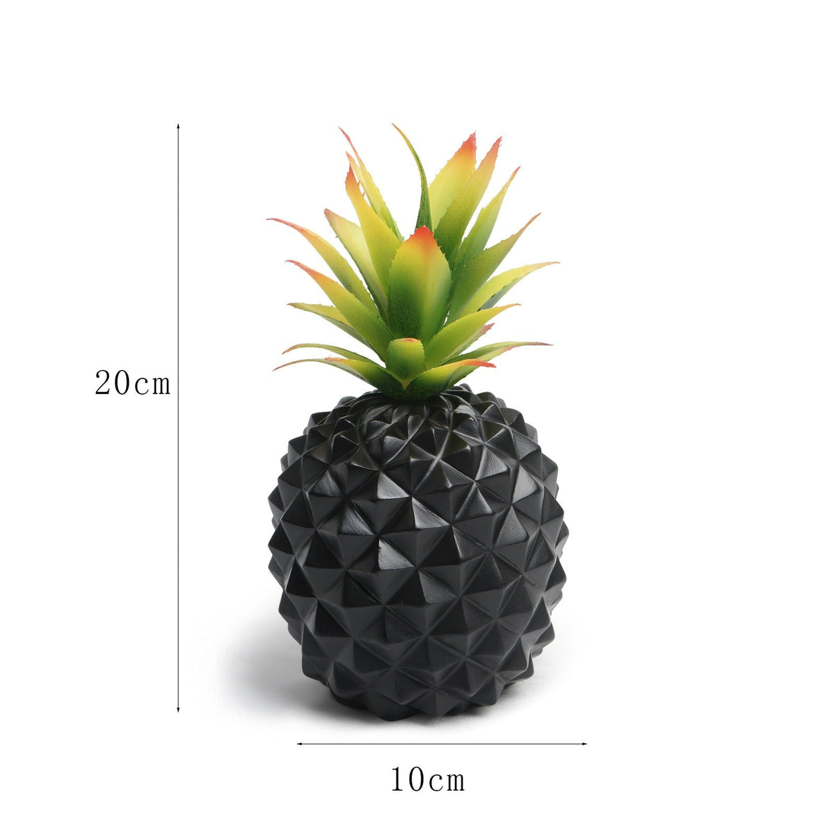 Black Pineapple Plant Decor for Low-Light Office Desks