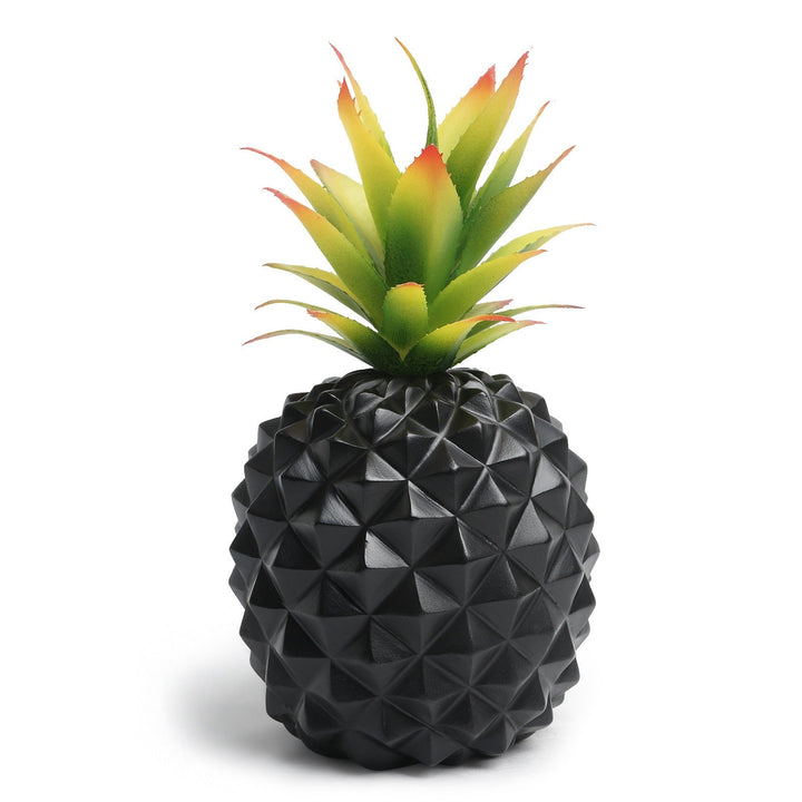Black Pineapple Plant Decor for Low-Light Office Desks