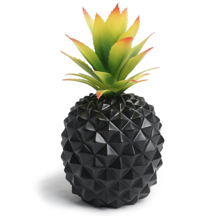 Black Pineapple Plant Decor for Low-Light Office Desks