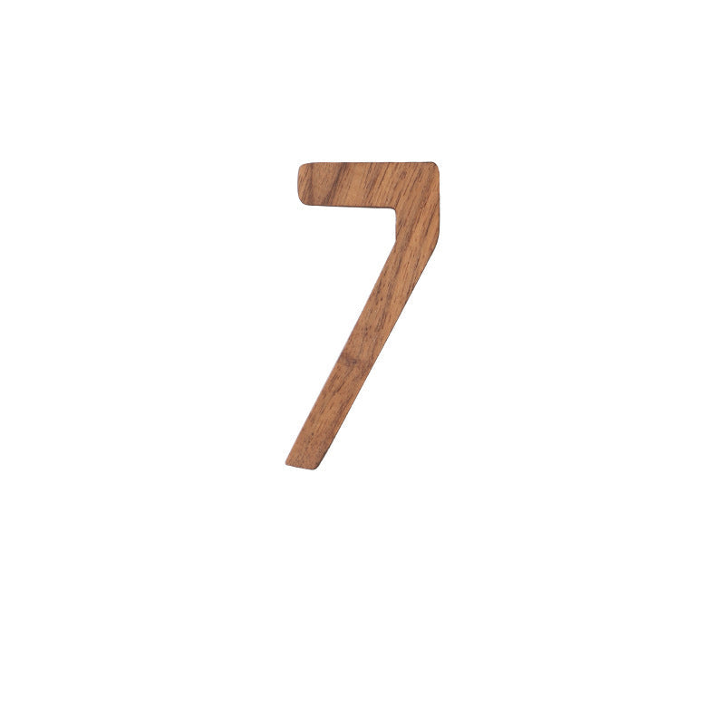 Black Walnut House Numbers – Nordic Style Wood Decor