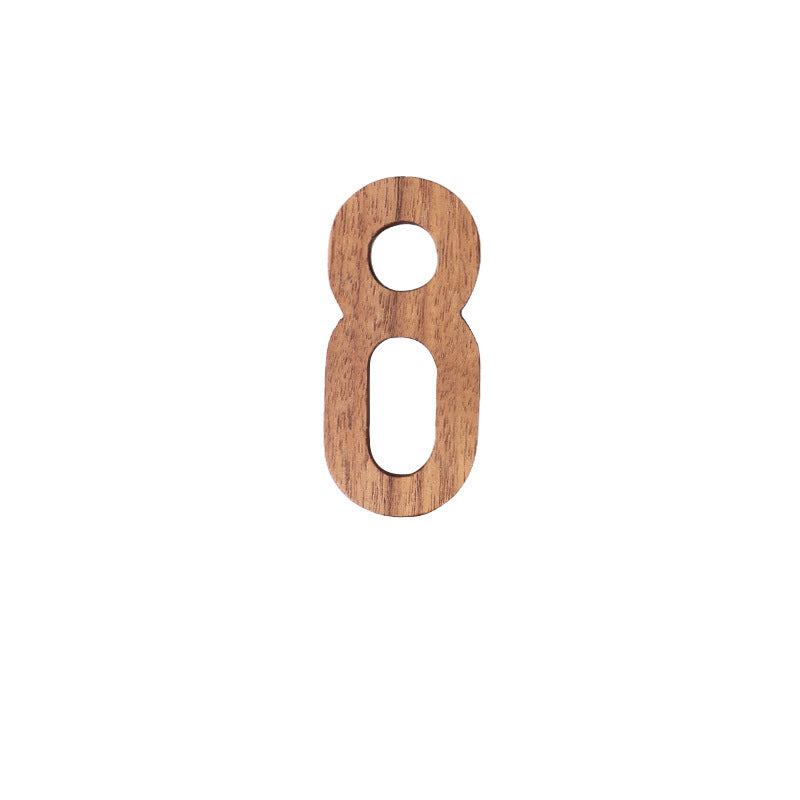 Black Walnut House Numbers – Nordic Style Wood Decor