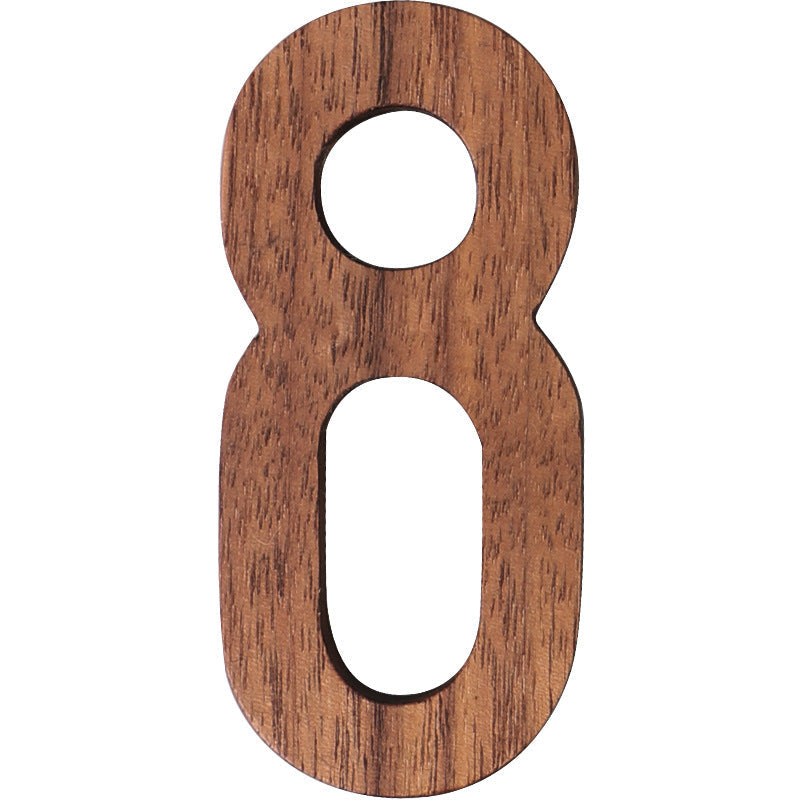 Black Walnut House Numbers – Nordic Style Wood Decor