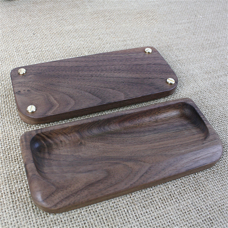 Black Walnut Digital Tube Clock With Warm Retro Glow
