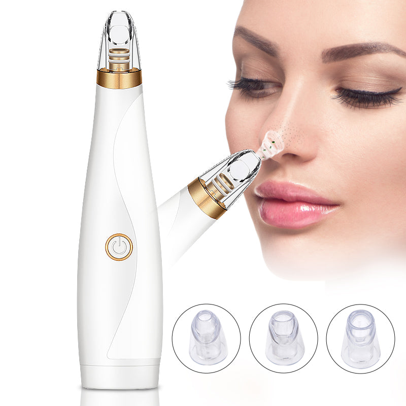 Blackhead Vacuum Pore Cleaner with 3 Suction Heads