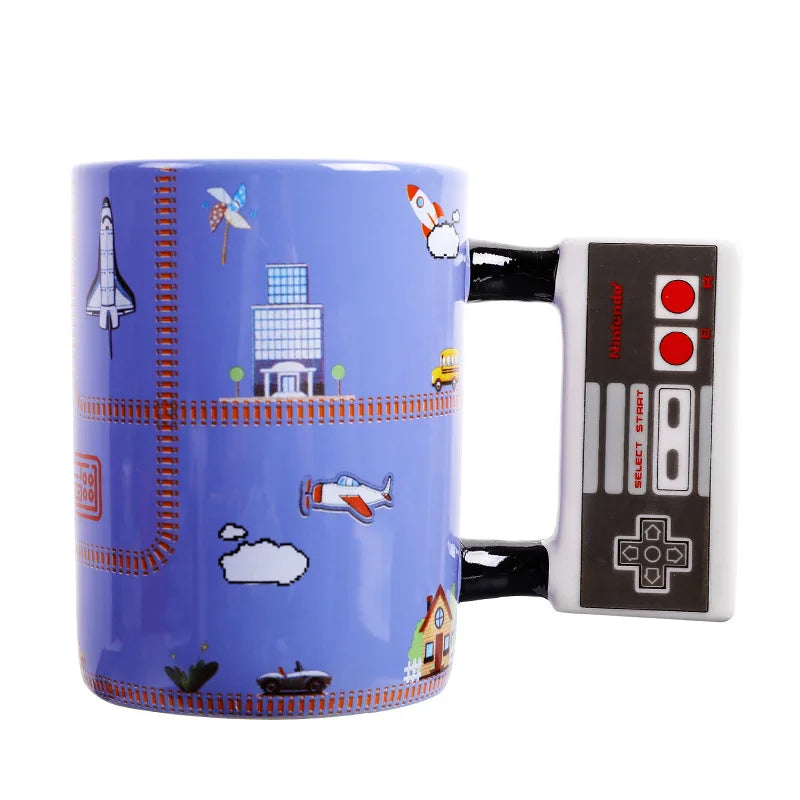 Game Controller Handle Ceramic Mug for Retro Gamers