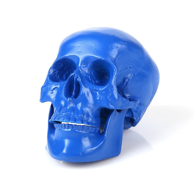 Blue Skull Resin Ornament for Distinctive Gothic Decor