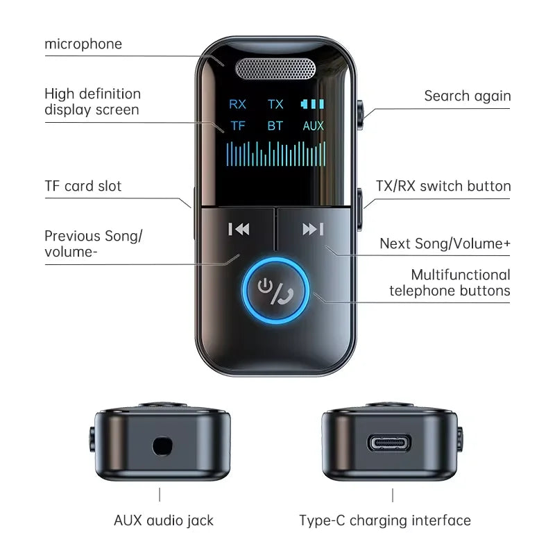 Bluetooth 5.4 Audio Receiver and Transmitter Adapter