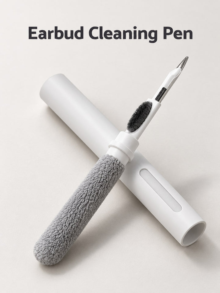 Bluetooth Earbud Cleaning Pen with Plush Brush & Metal Nib