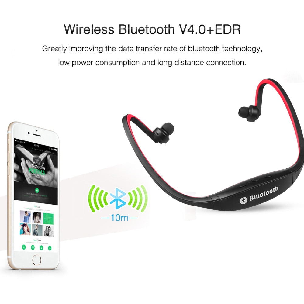 Wireless Sports Earphones Neckband, Secure Rear-Neck Fit