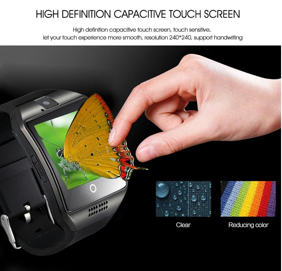 Bluetooth Smart Watch with Camera, Call & Social Alerts