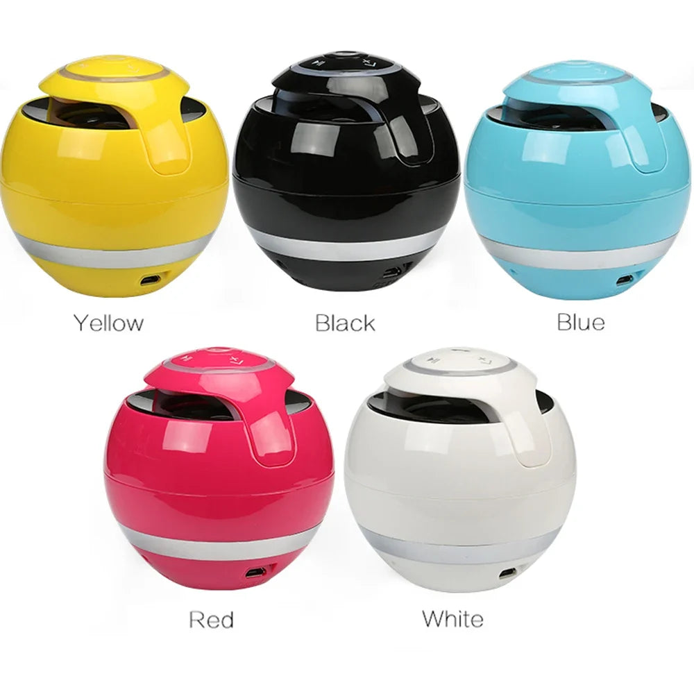 Mini Bluetooth Speaker with LED Ring Light & FM Radio